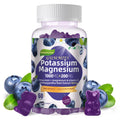 Potassium Magnesium Gummies - High Absorption Magnesium Glycinate, B6, D3, Potassium Citrate (Sugar-Free) Blueberry 60 Gummies