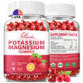 Potassium Magnesium Gummies – Potassium Citrate 99mg & Magnesium Citrate 250mg | Immune Support Raspberry, 60 Gummies (2 Pack)