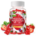 Potassium Magnesium Gummies – High Absorption Magnesium Glycinate, B6, D3, Potassium Citrate | Sugar-Free Strawberry Flavor, 60 Gummies