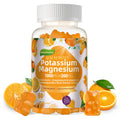 Potassium Magnesium Gummies — High Absorption Magnesium Glycinate, Vitamin D3 & B6 | Sugar-Free 60 Gummies (Sweet Orange)