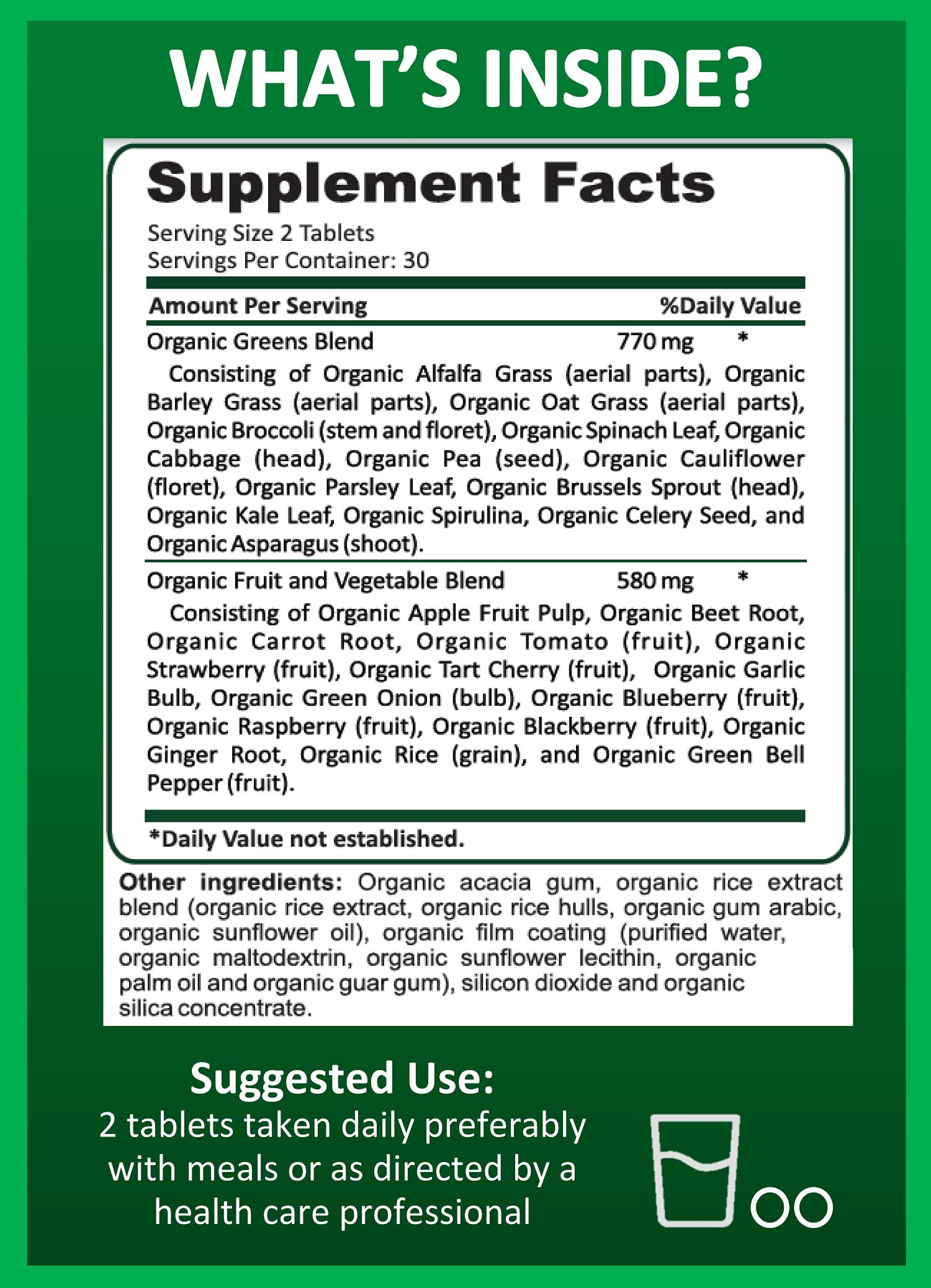 Potent Garden Organic Superfood Greens 2-Pack – 120 Ct