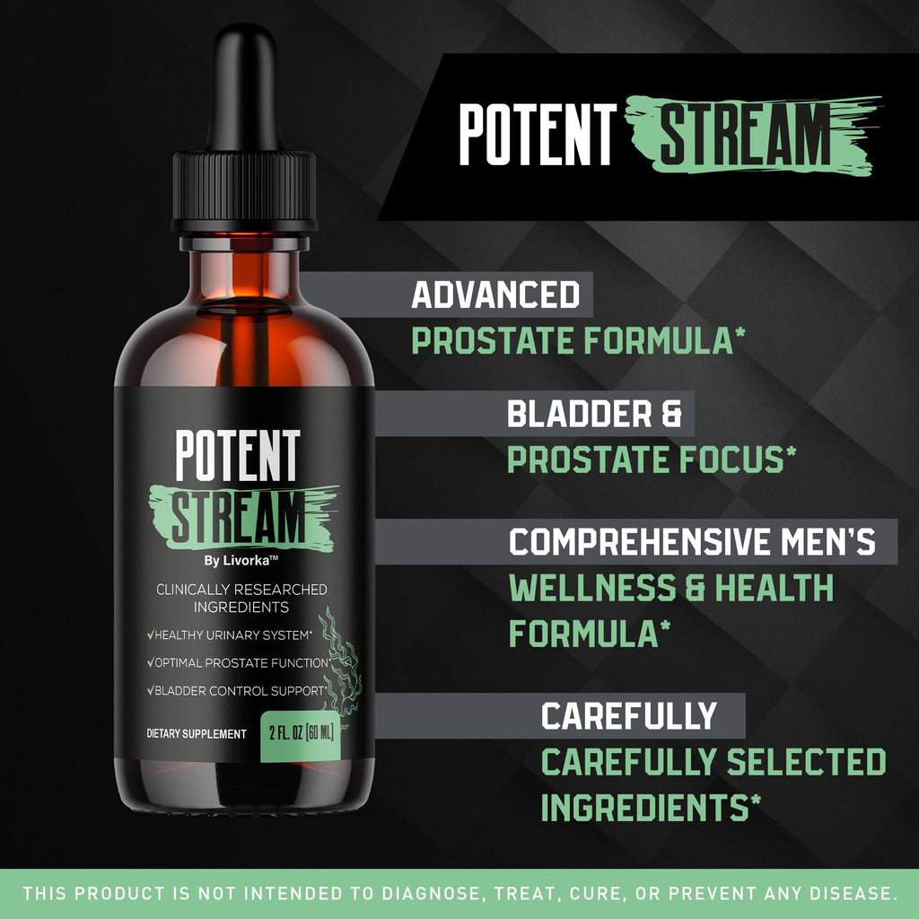 Potent Stream Drops for Men - 2 Pack | All-Natural Maximum Strength Formula