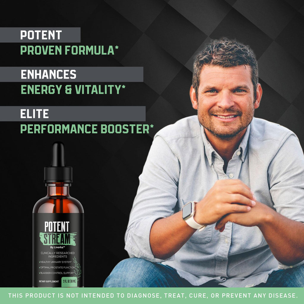 Potent Stream Drops for Men - 2 Pack | All-Natural Maximum Strength Formula