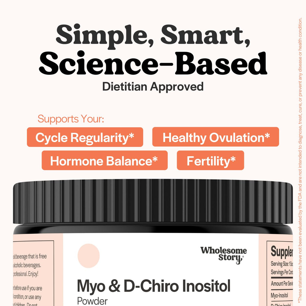 Myo-Inositol & D-Chiro Inositol Powder for Women – 40:1 Ratio, 30 Servings