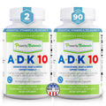 Power By Naturals ADK 10 – High Potency Vitamin A D3 K2 (90 Caps, 2-Pack)