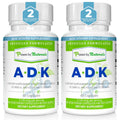Power By Naturals ADK Vitamin Supplement: Vitamin A, D3 5000 IU, and Vitamin K2 MK-7 for Bone Health | Pack of 2 (60 Capsules Each)