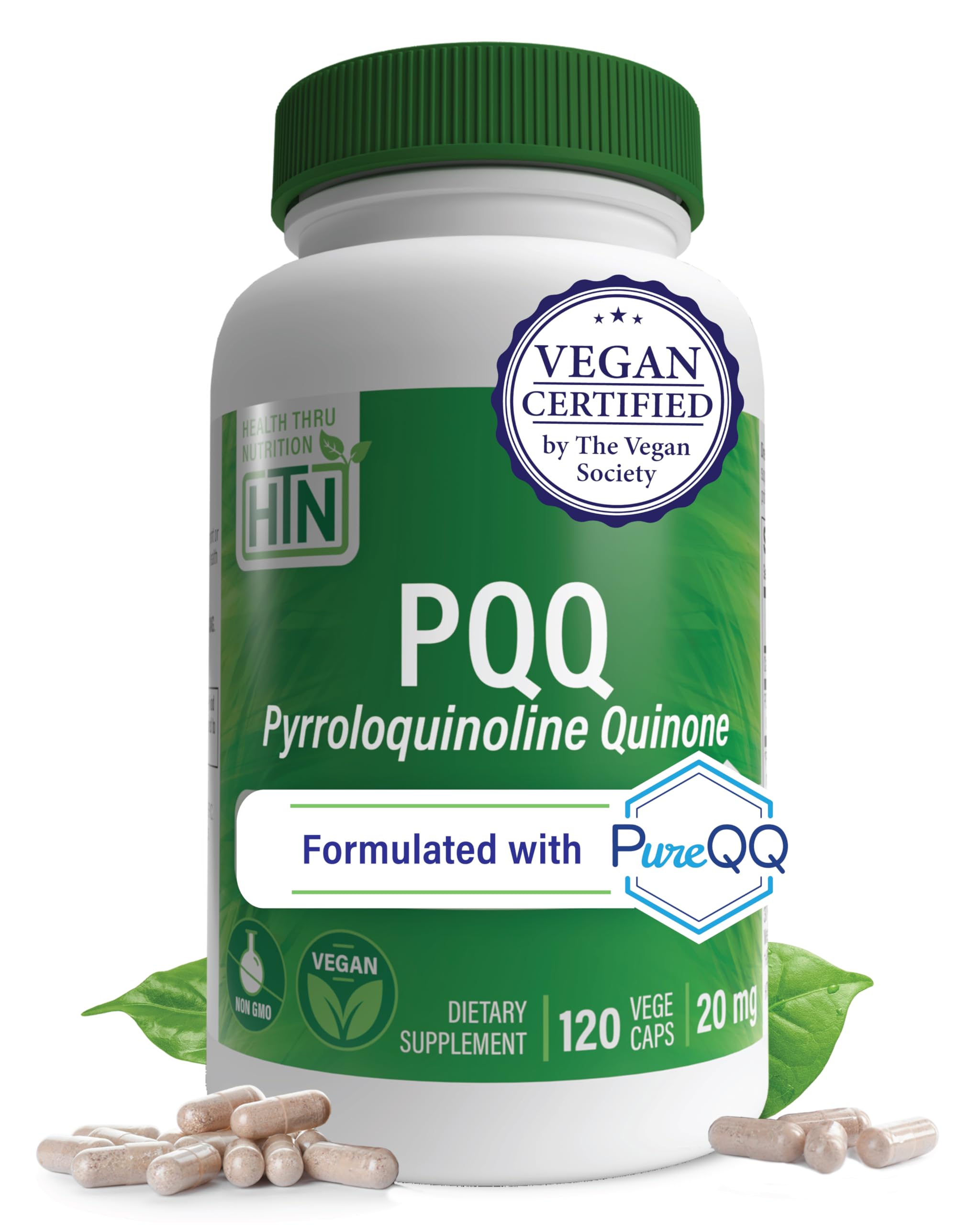 PQQ 20mg 120 Servings – PureQQ | Mitochondrial Biogenesis | Vegan