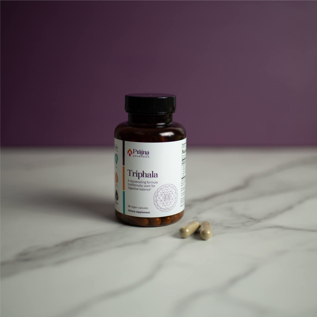 Dr. Chaudhary’s Prajna Triphala – Rejuvenating Ayurveda Digestive Formula with Amla, Haritaki & Bibhitaki (Vegan, Organic)