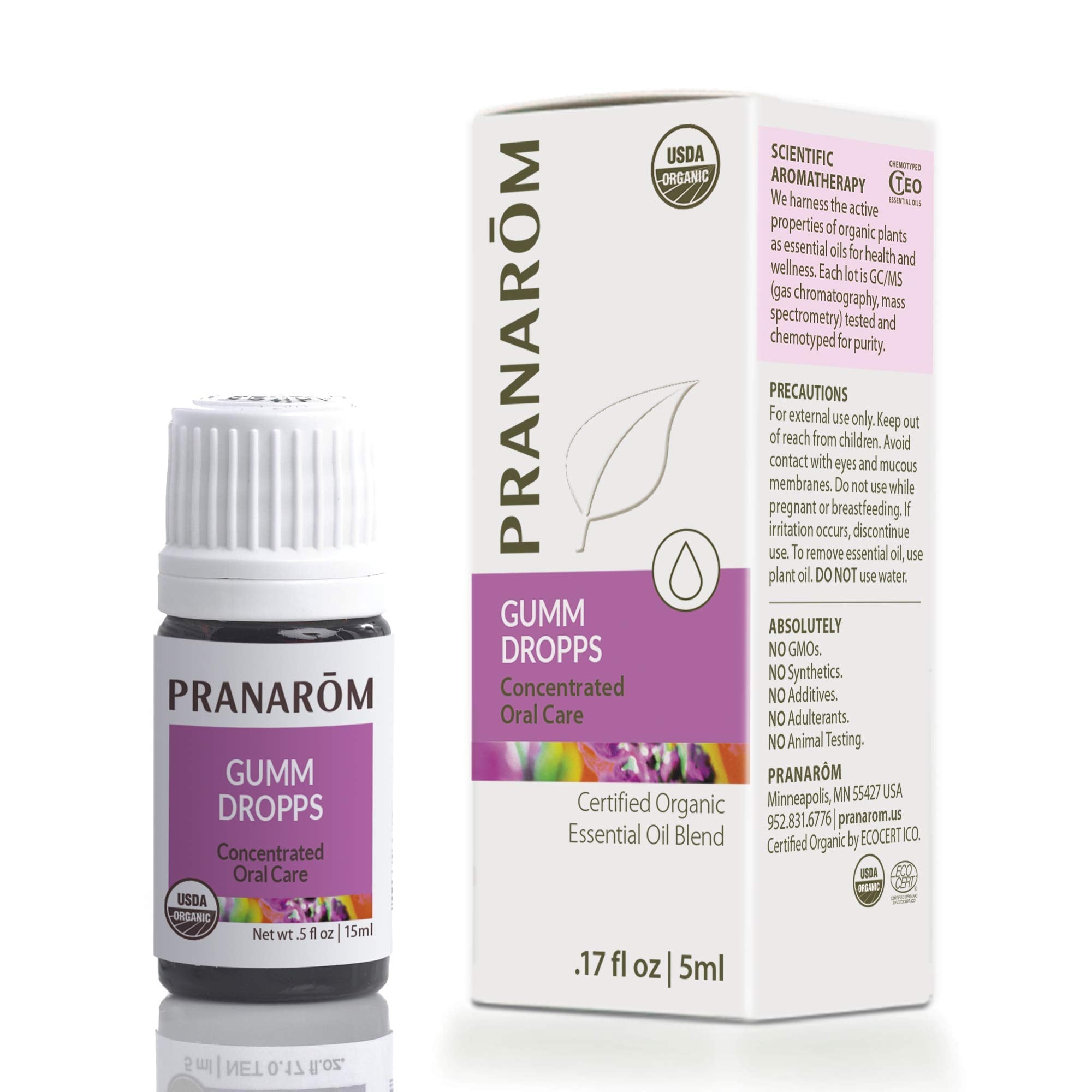 Pranarom Gumm Dropps | Essential Oil for Teeth & Gums | Natural Oral Care (5 ml)