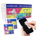 Pre-Moistened Lens Cleaning Wipes - 500 Pcs | Safe for Glasses, Screens & Devices
