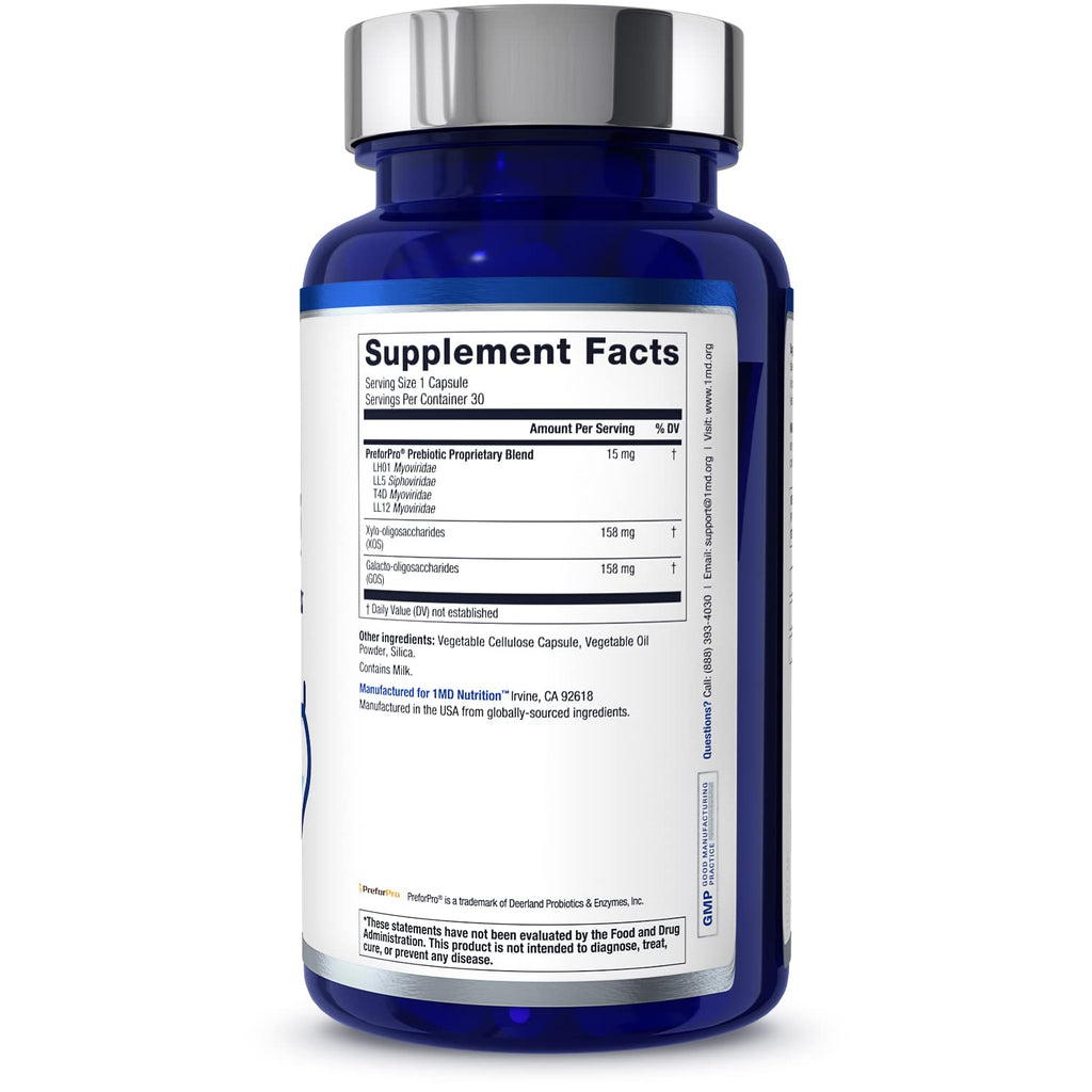 1MD Nutrition PreBioMD — Prebiotic with PreforPro | Healthy Digestion & Beneficial Bacteria