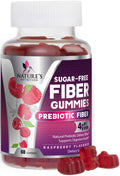 Prebiotic Fiber Gummies 4g - Sugar Free Gummy Fiber Supplement for Digestive Health & Regularity - Raspberry Flavor | Plant-Based, Non-GMO, Gluten Free - 60 Gummies