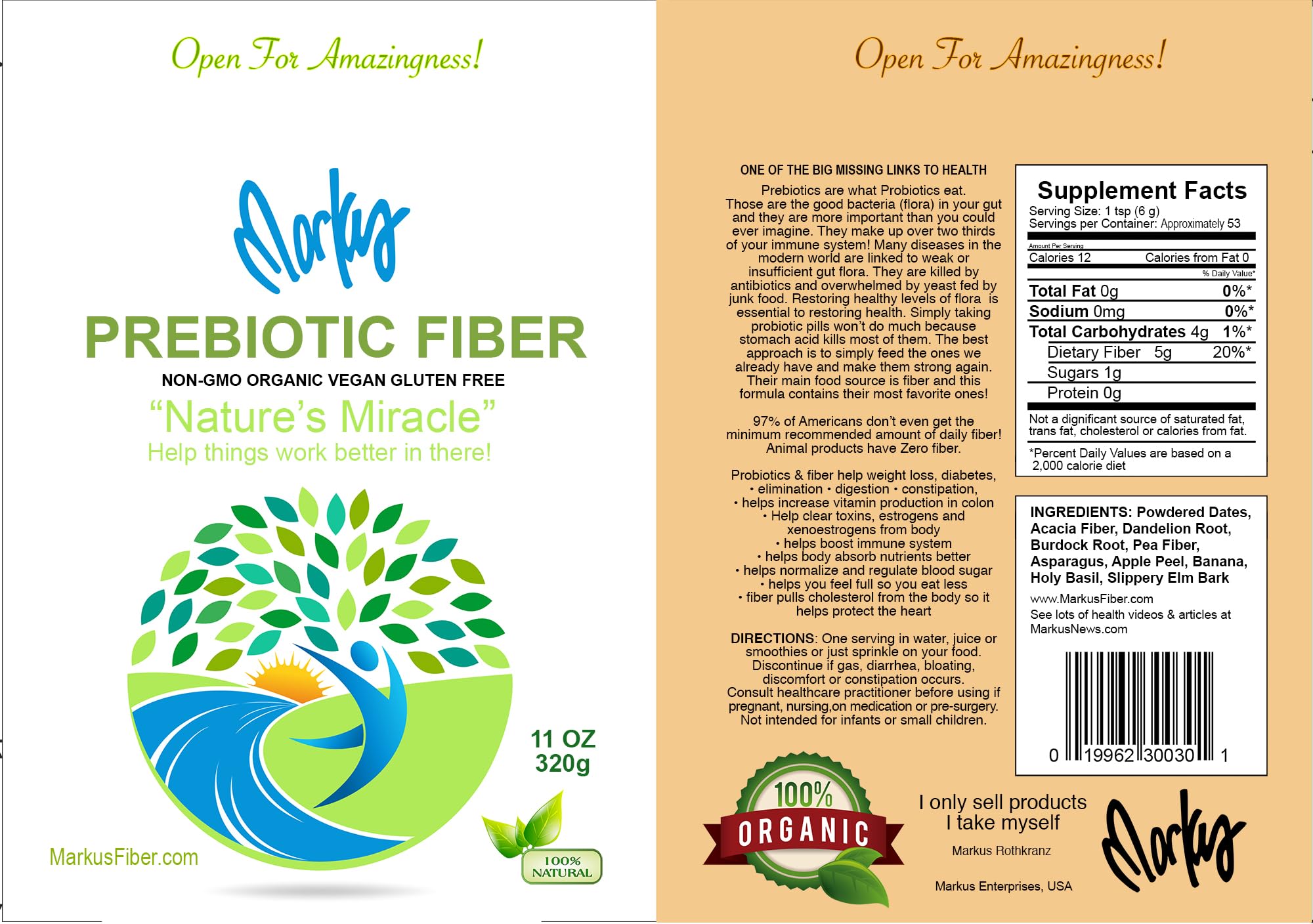 Prebiotic Formula 11oz Bag - Reinforce Gut Health & Immunity | 53 Servings