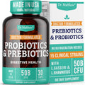 Prebiotics & Probiotics for Digestive Health | 15 Strains, 50B CFU