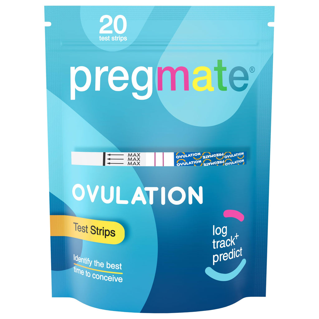 Pregmate 20 Ovulation Test Strips Predictor Kit (20 Count) – Accurate Ovulation Tests & LH Surge Predictor