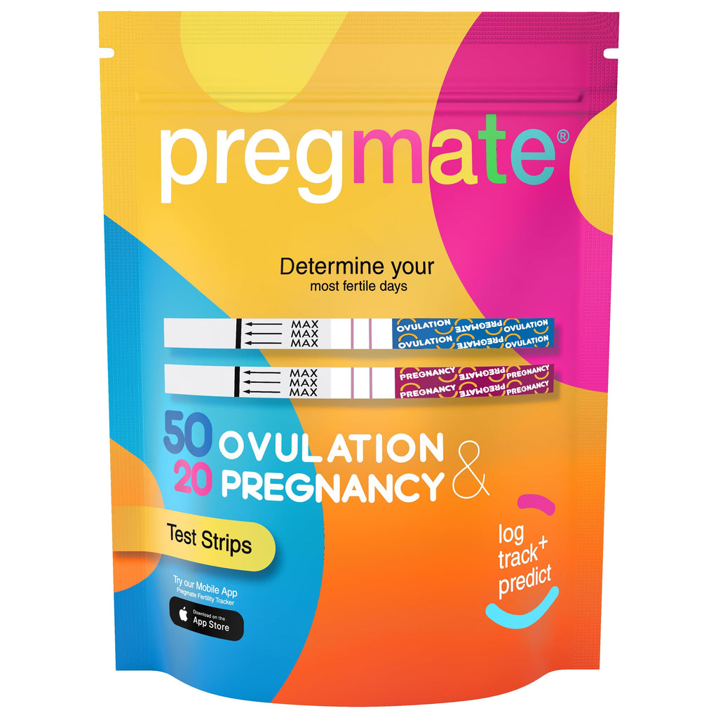 Pregmate 50 Ovulation & 20 Pregnancy Test Strips Predictor Kit
