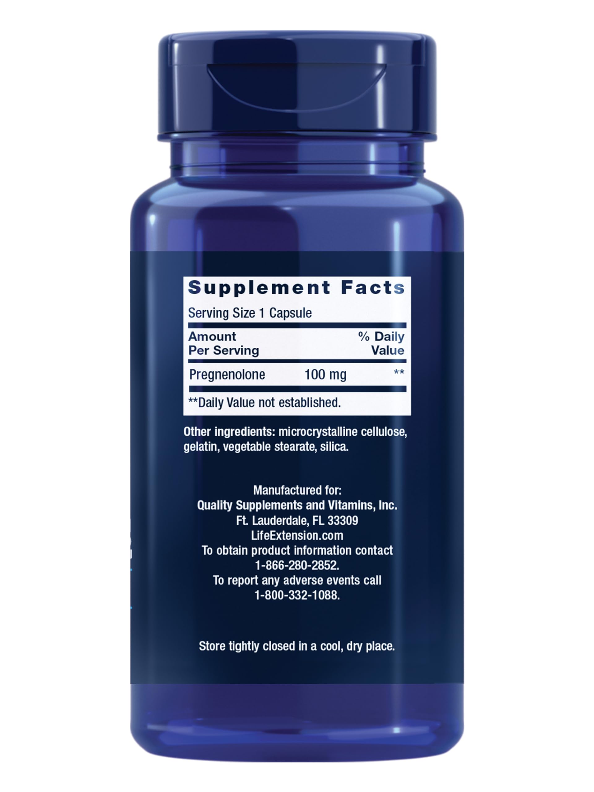 Life Extension Pregnenolone 100 mg - Hormone Balance & Cognitive Health