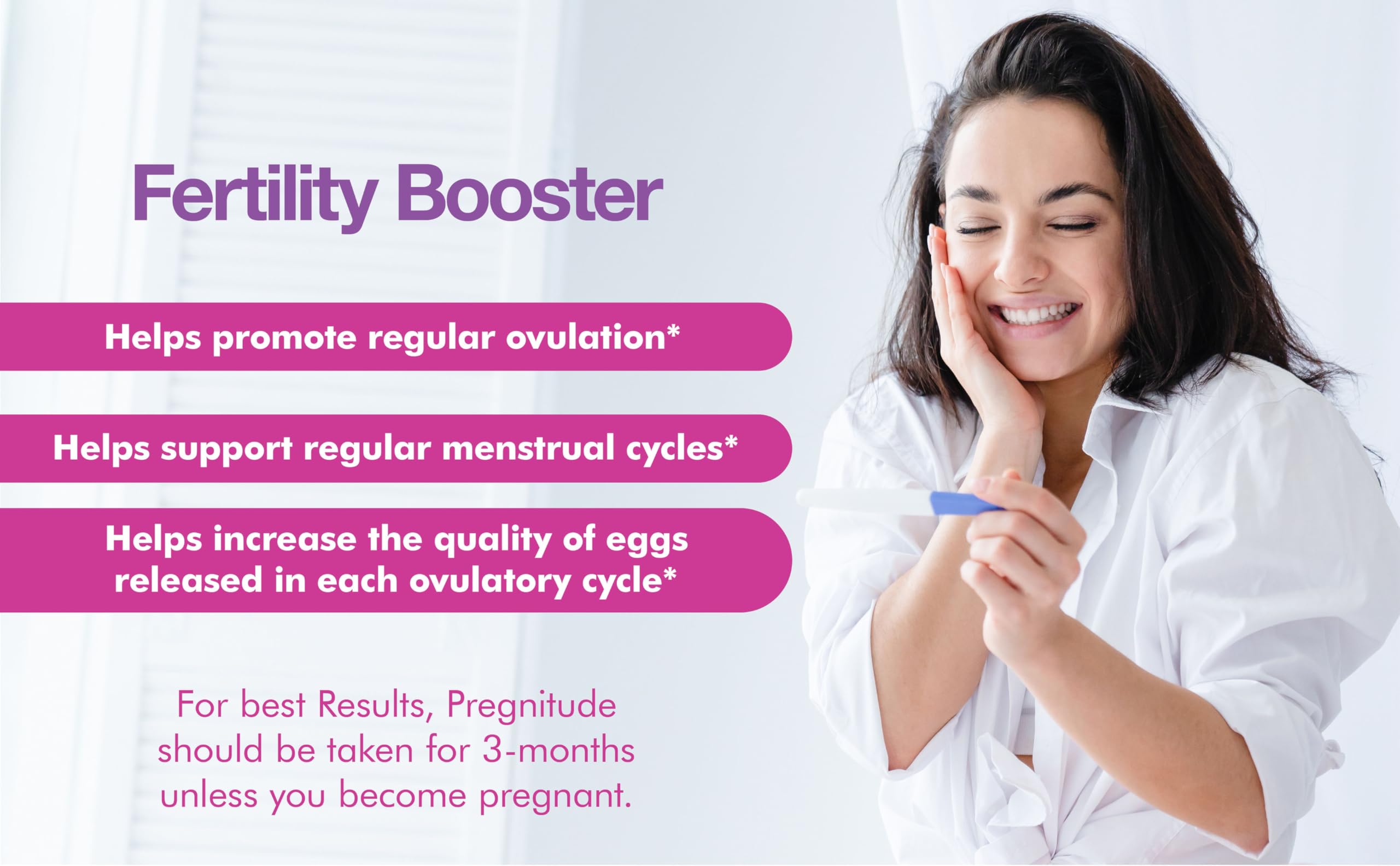 Pregnitude Reproductive Fertility Support – Promote Regular Ovulation & Egg Quality – 60 Packets (30 Day Supply)