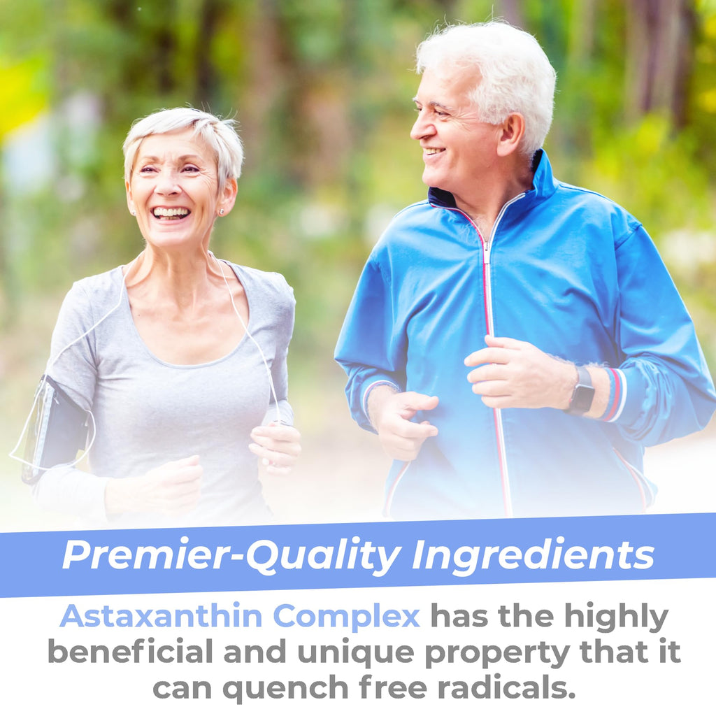 Premier Astaxanthin Complex | 4mg Algae-Sourced Antioxidant Support - 60 Veg Capsules