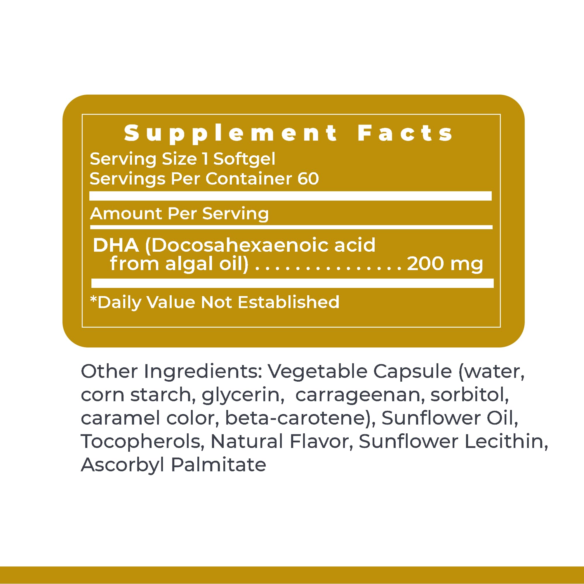 Premier DHA - Vegan Algae DHA for Brain, Eye & Heart Health