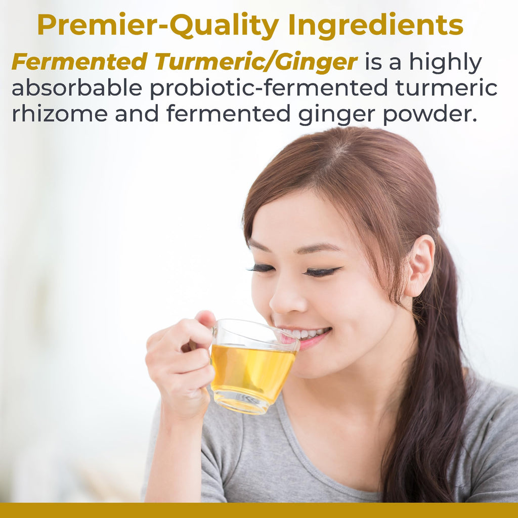 Premier Fermented Turmeric & Ginger Powder — Probiotic Delivery, Active Curcuminoids
