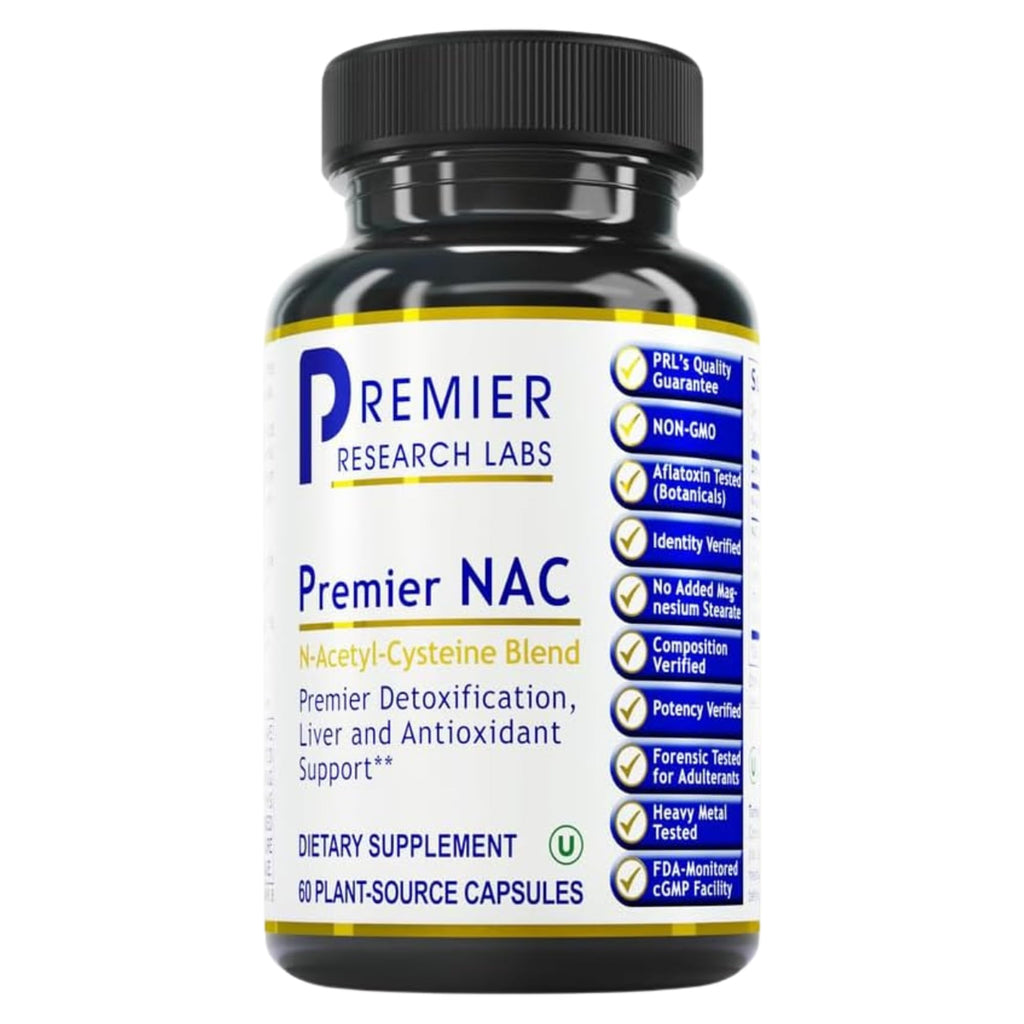 Premier NAC Supplement | N-Acetyl Cysteine 300mg | Liver & Immune Support | 60 Veggie Capsules | Premier Research Labs