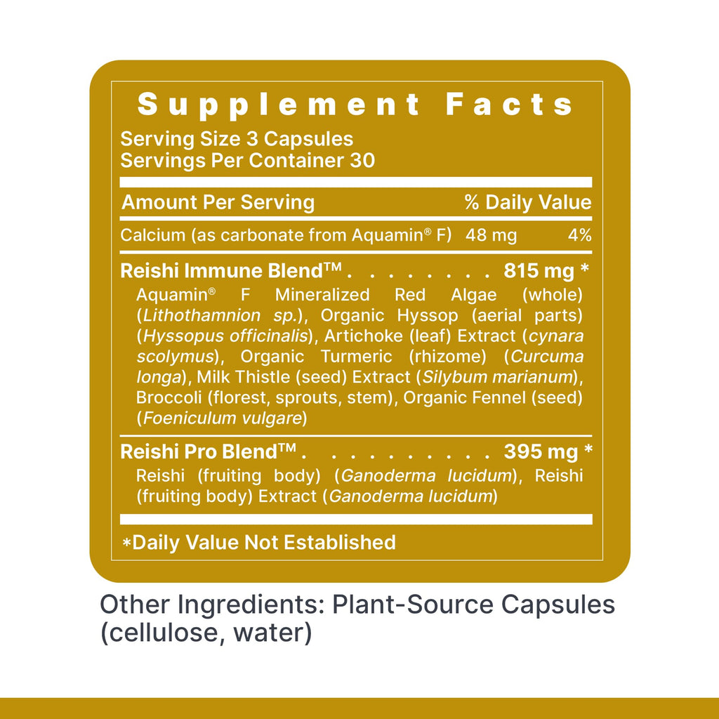 Premier Research Labs Reishi Immune Support Supplement- Reishi Mushroom Capsules, Organic Reishi Mushroom Extract for Women and Men, Contains Red Algae, Turmeric, Milk Thistle - 90 Pure Vegan Capsules
