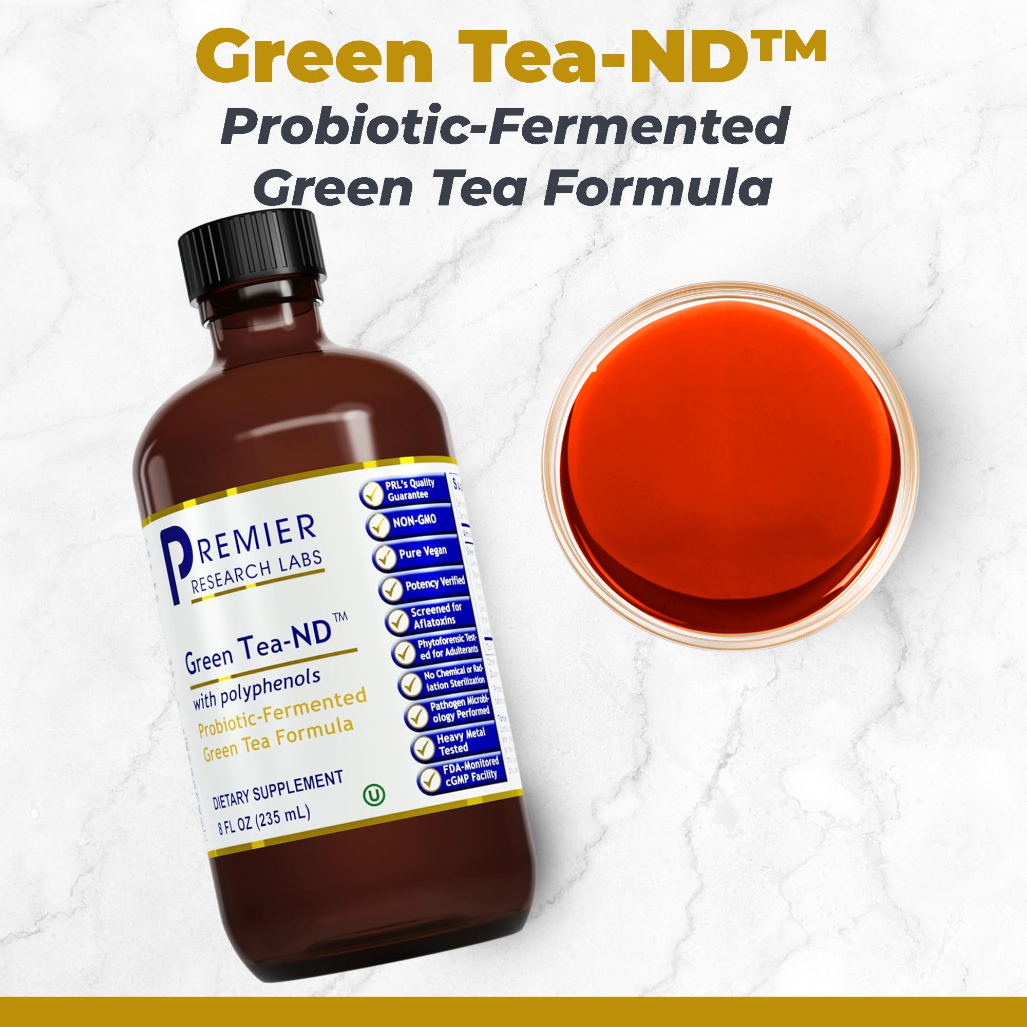 Premier Research Labs Green Tea-ND Probiotic Fermented Extract - 8 Fl Oz