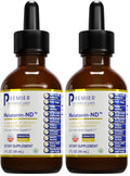 Premier Research Labs Melatonin-ND Liquid Drops — Sublingual, Organic, Vegan (2 x 2 oz)
