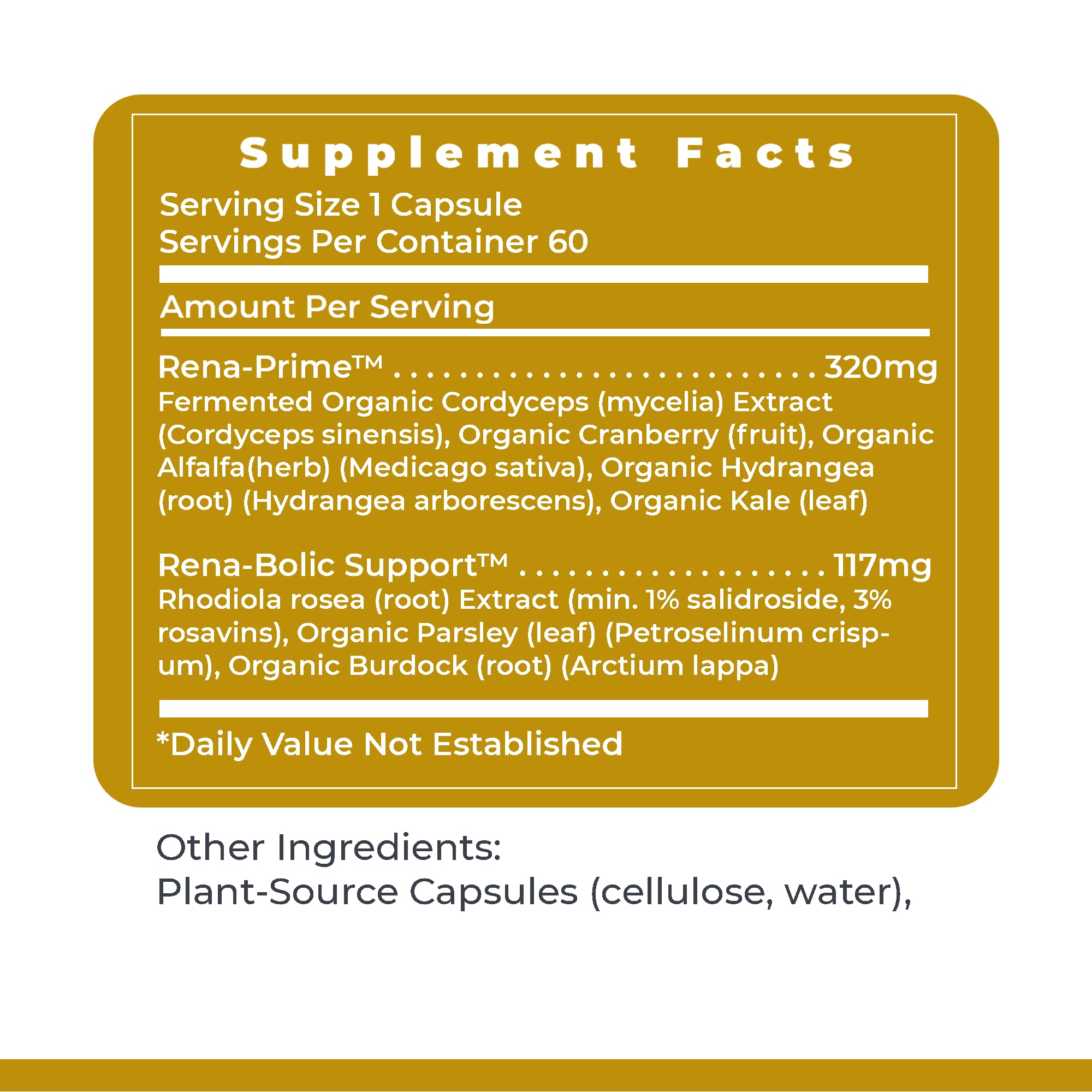 Premier Research Labs RenaVen | Kidney Support with Fermented Cordyceps - 60 Plant-Source Capsules