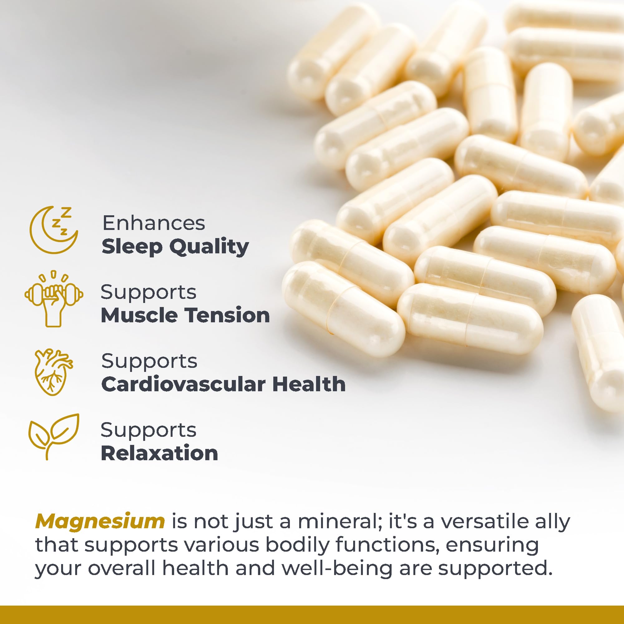 Premier Research Labs Magnesium Glycinate Supplement - High Absorption, Sleep Support, Vegan, 90 Capsules (Pack of 2)