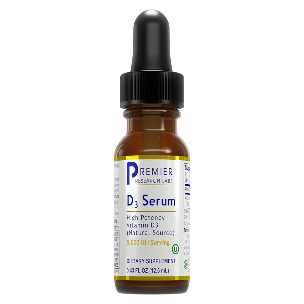 Premier Research Labs Vitamin D3 Serum – 5,000 IU Liquid Drops (0.43 fl oz)