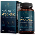 Premium 4-in-1 Probiotic with Prebiotic, Postbiotic & Digestive Enzymes – Gut Health, Digestion & Immunity – 60 Capsules
