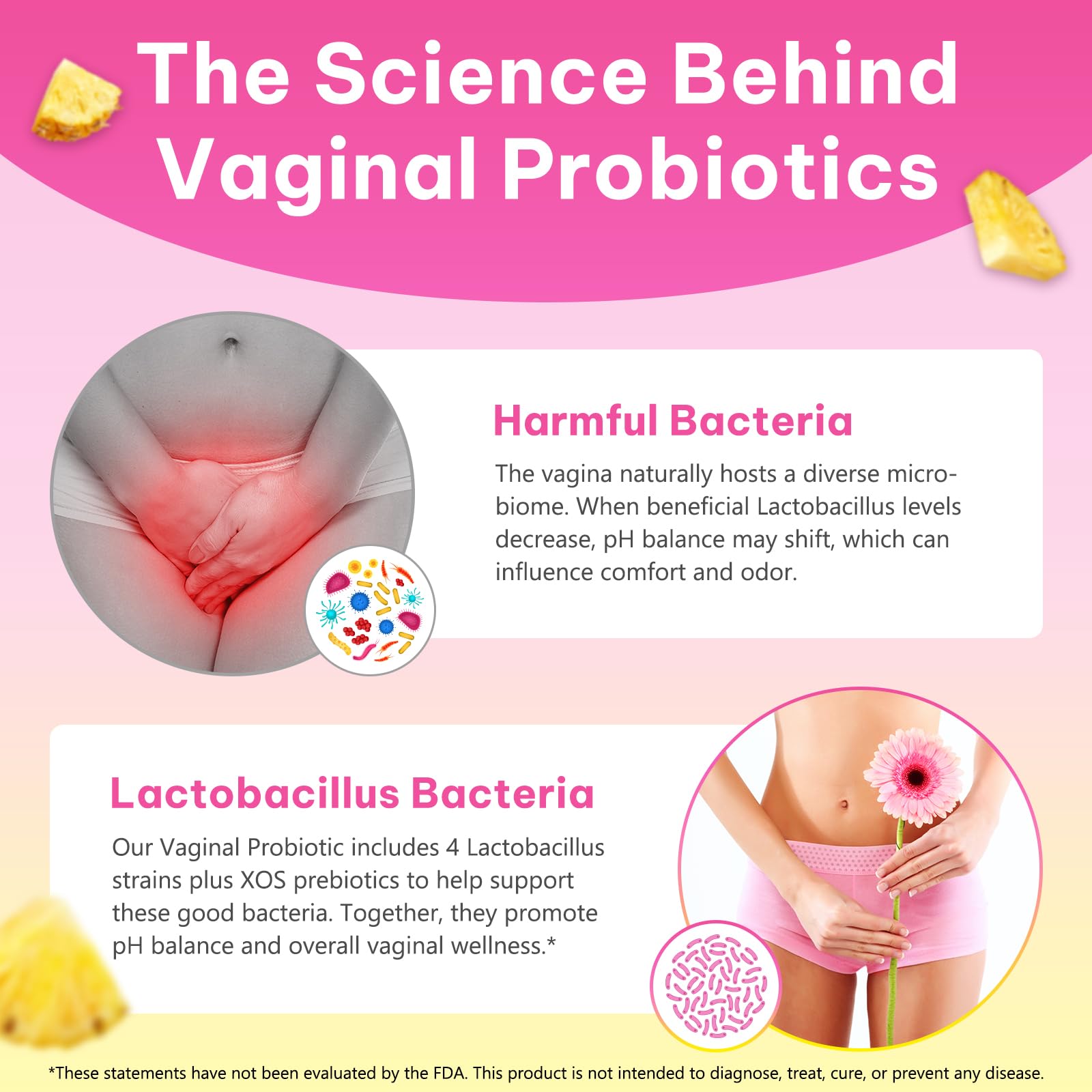 Premium Feminine Balance Gummies – Probiotic Vaginal pH Support | Vegan & Gluten-Free | 60 Count