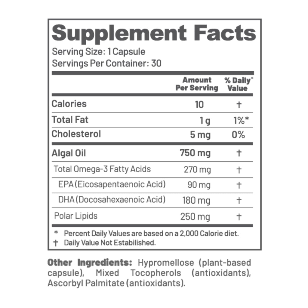 EAT INTACT Vegan Omega-3 from Algae Oil – Unconcentrated EPA/DHA