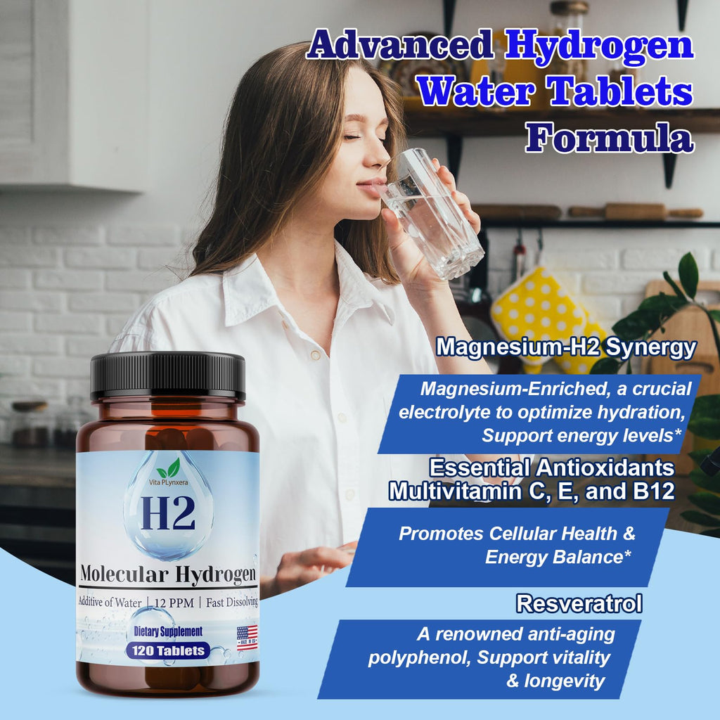Premium Hydrogen Water Tablets – 12ppm H2 with Magnesium & Antioxidants