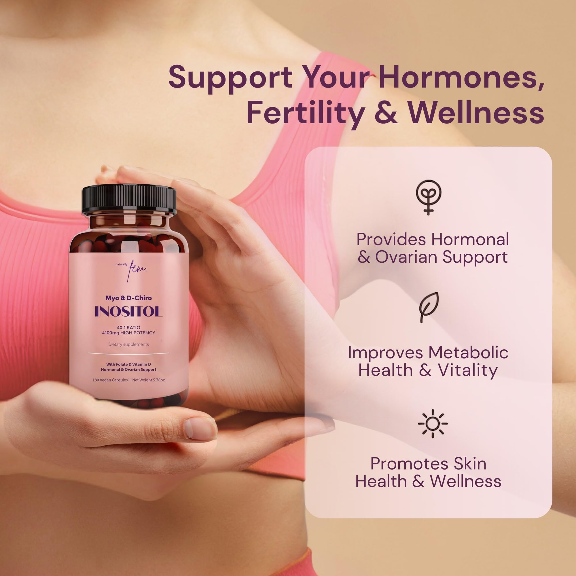 QSTA Premium Inositol Bundle – 4100mg (40:1) Myo & D-Chiro for Women | 9-in-1 Hormonal & Metabolic Support