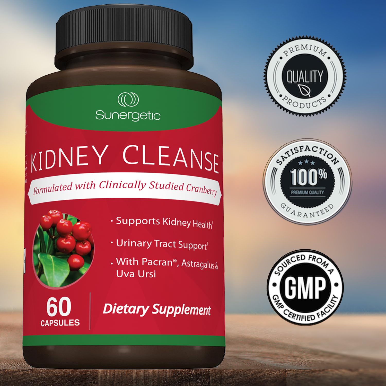 Premium Kidney Cleanse Supplement with Cranberry – Kidney & Urinary Support (60 Vegetarian Capsules)