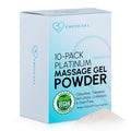 Premium Massage Gel Powder (Pack of 10) - 5g Travel Sachets, 500ml/16.9oz, Made in Japan, Paraben & Glycerine Free