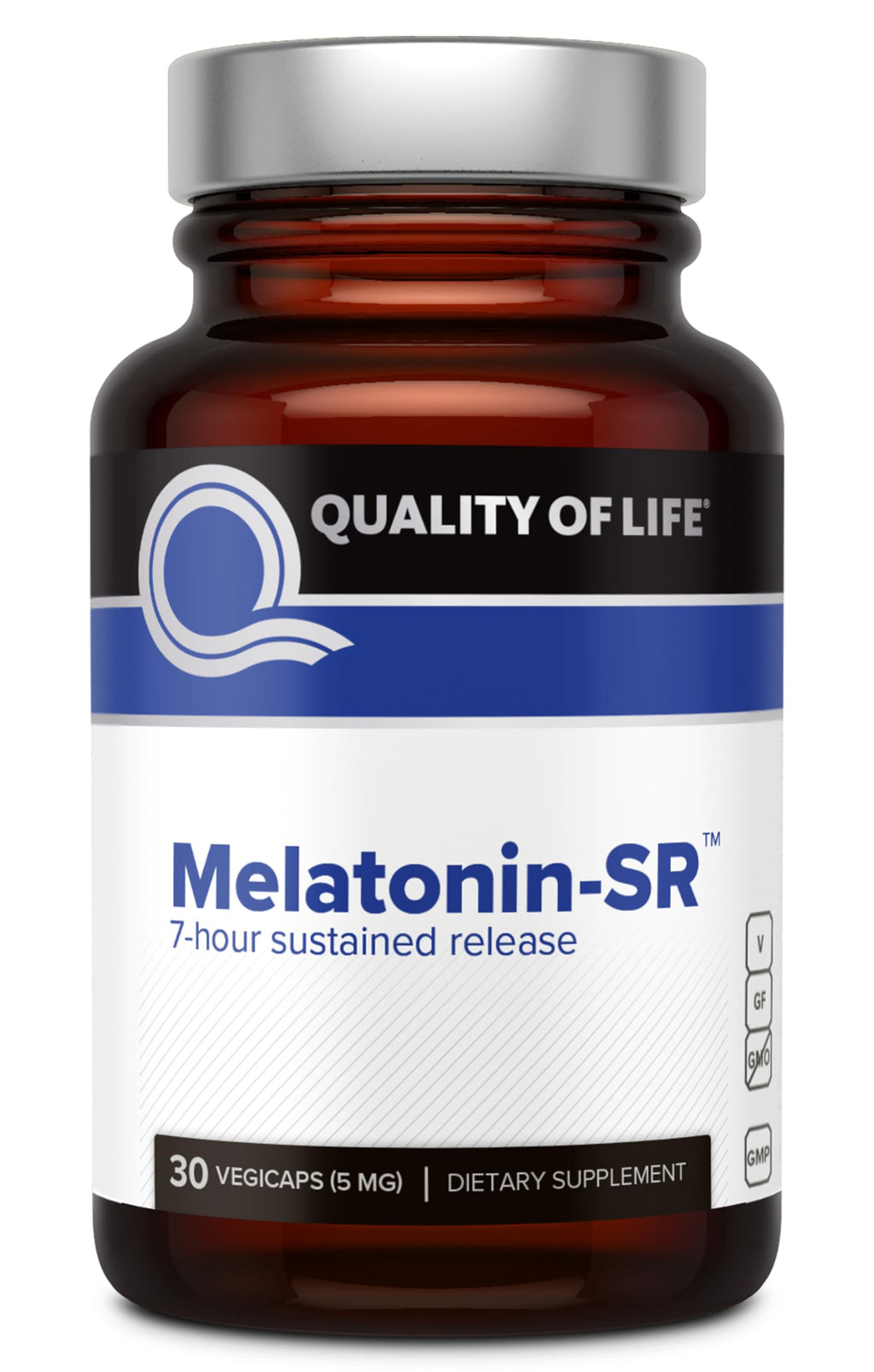 Premium Melatonin Sleep Support – 5 mg MicroActive Melatonin per Capsule | Melatonin-SR 30 Vegicaps