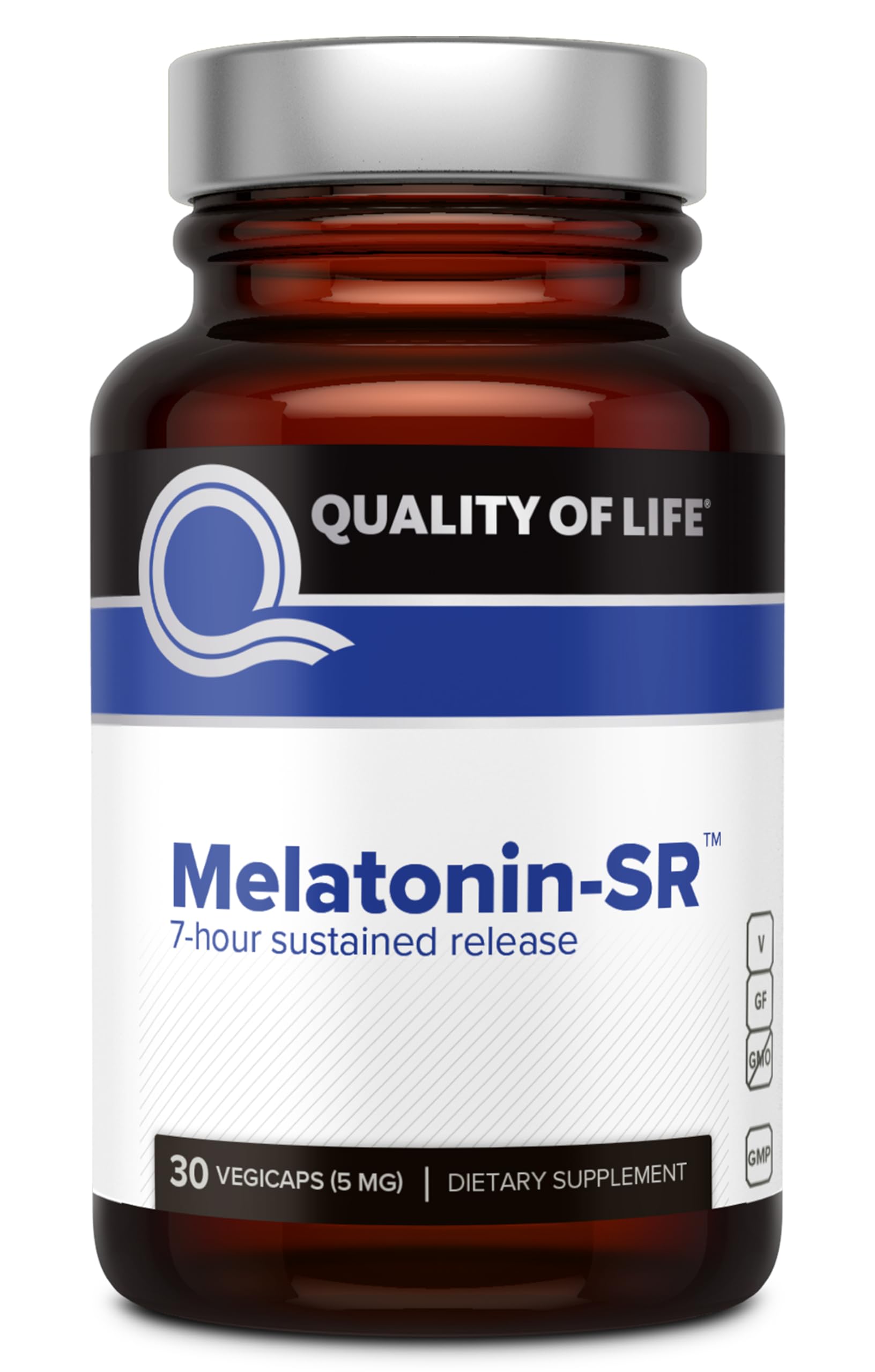 Premium Melatonin Sleep Support – 5 mg MicroActive Melatonin per Capsule | Melatonin-SR 30 Vegicaps