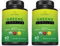 Premium USDA Organic Greens Superfood Tablets – 60 Tablets (Pack of 2) – Greens, Fruits & Veggies Daily Supplement