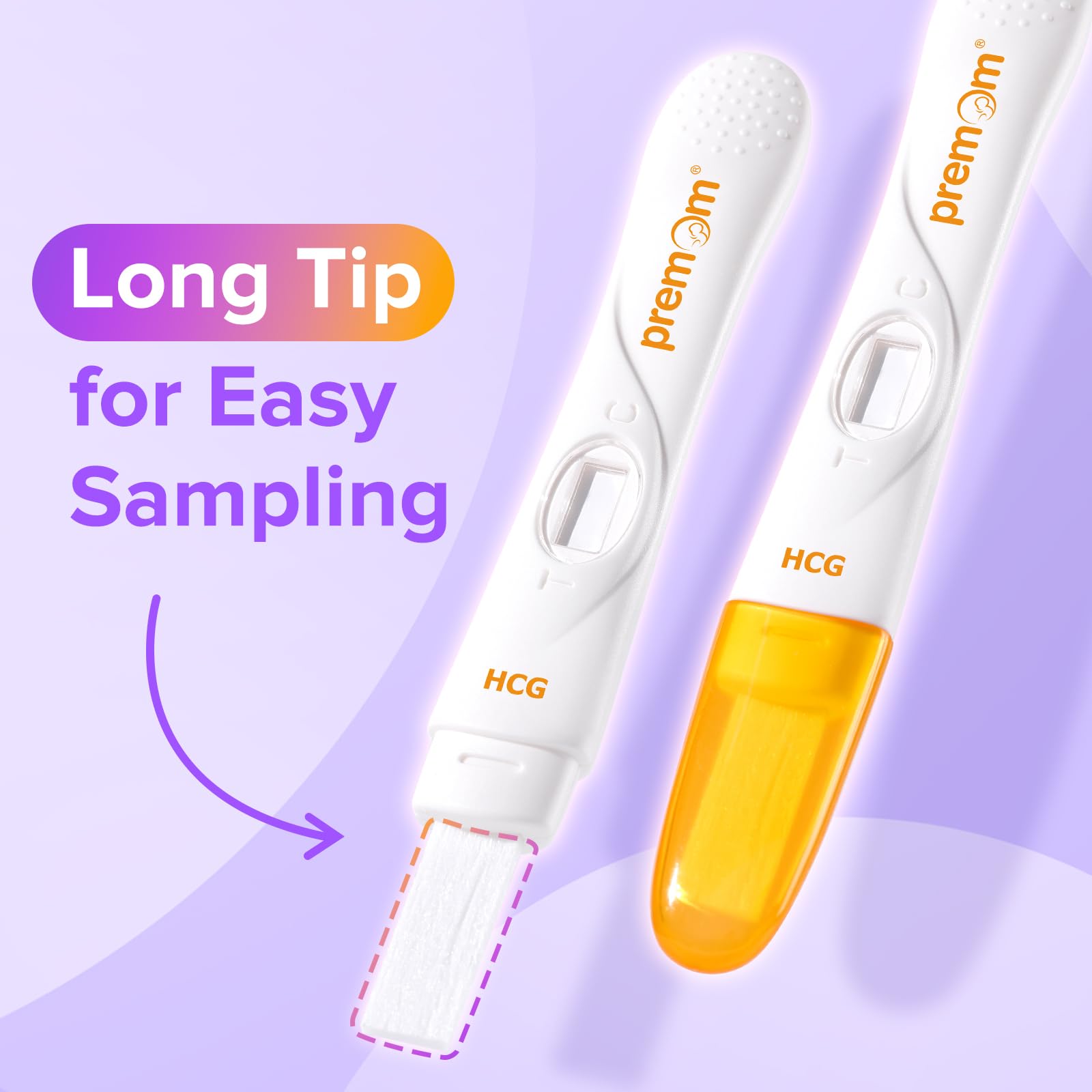 Premom Pregnancy Test Midstream: Early HCG Detection Sticks - 3 Pack Pregnant Test Kit