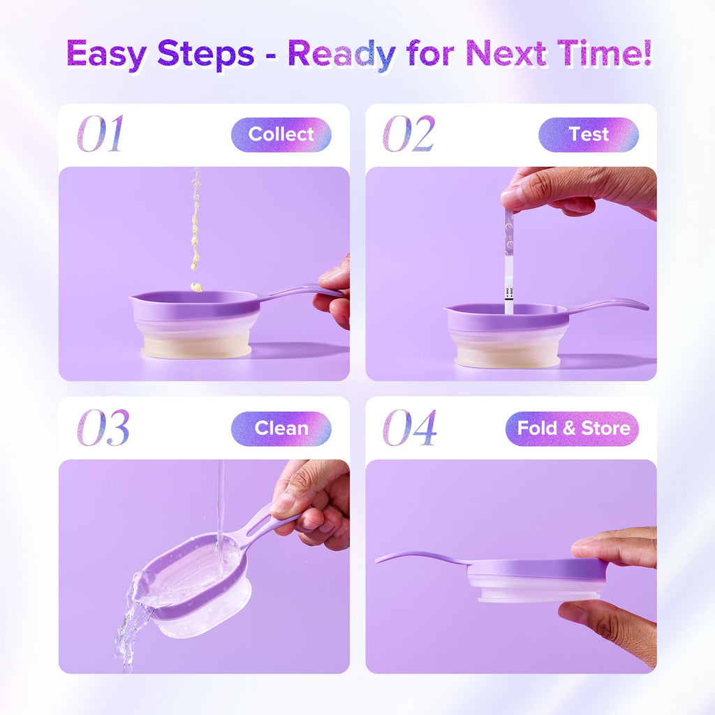Premom 2 Reusable Collapsible Urine Cups for Ovulation & Pregnancy Tests | Home Fertility Kit