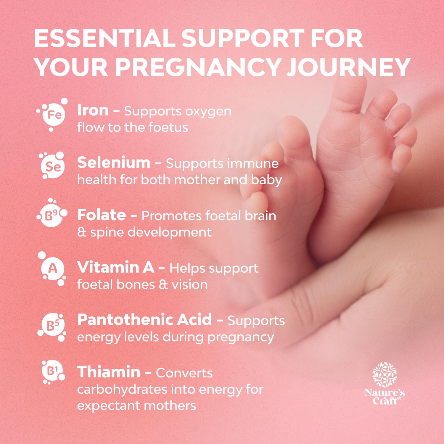 Vegan Prenatal Gummies with Iron & Folic Acid – Pineapple Mango, 40-Day Supply