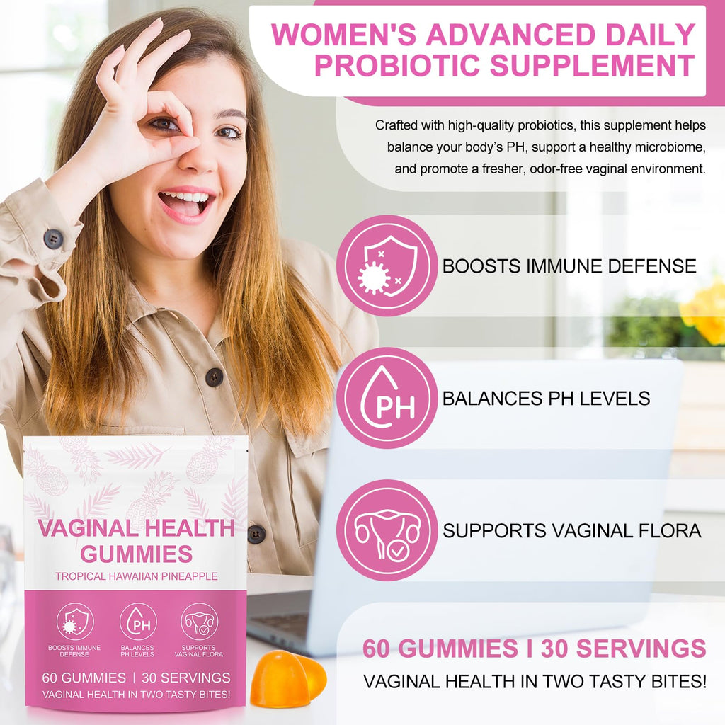 Vital Vaginal Probiotics Source Feminine Gummies, Premium Feminine Balance Gummies, Probiotic Gummies for Prenatal & Postnatal Women - Probiotics for Digestion, pH Balance, Gut Health, Immune Support