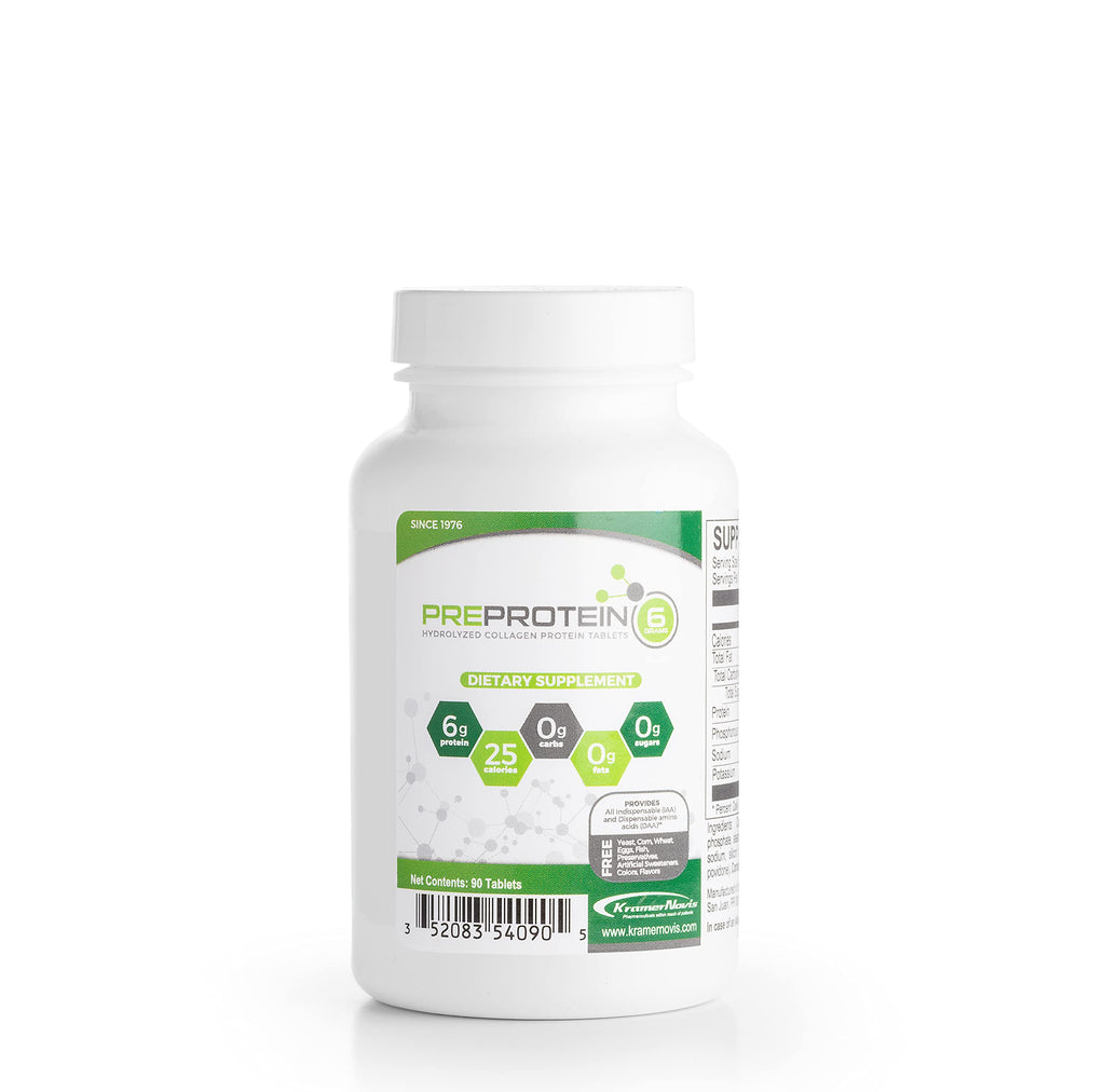 PreProtein® Unflavored Hydrolyzed Collagen Tablets – Sugar-Free, 90 Tablets