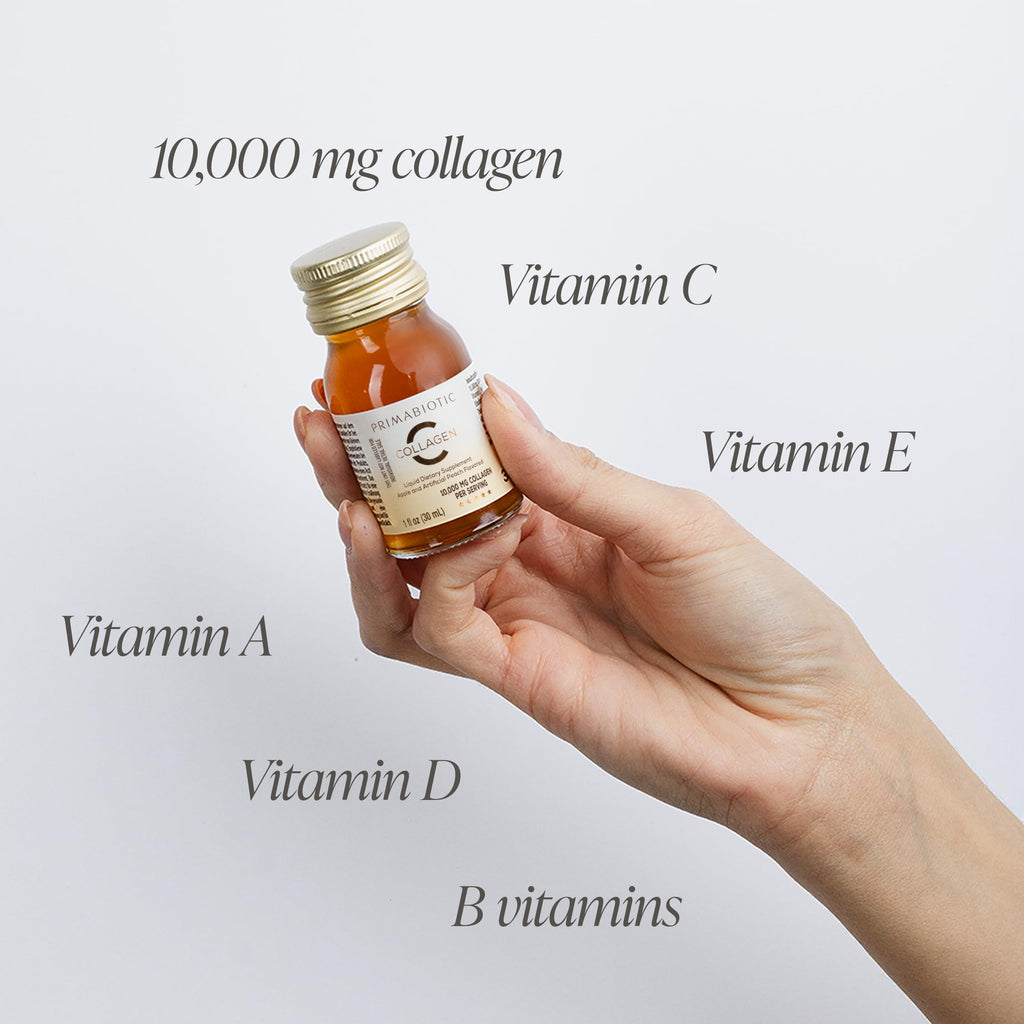 PRIMABIOTIC Liquid Collagen – 10,000 mg per Serving, Hydrolyzed Collagen + 12 Vitamins, Gluten Free, 900 ml (30 x 30 ml)