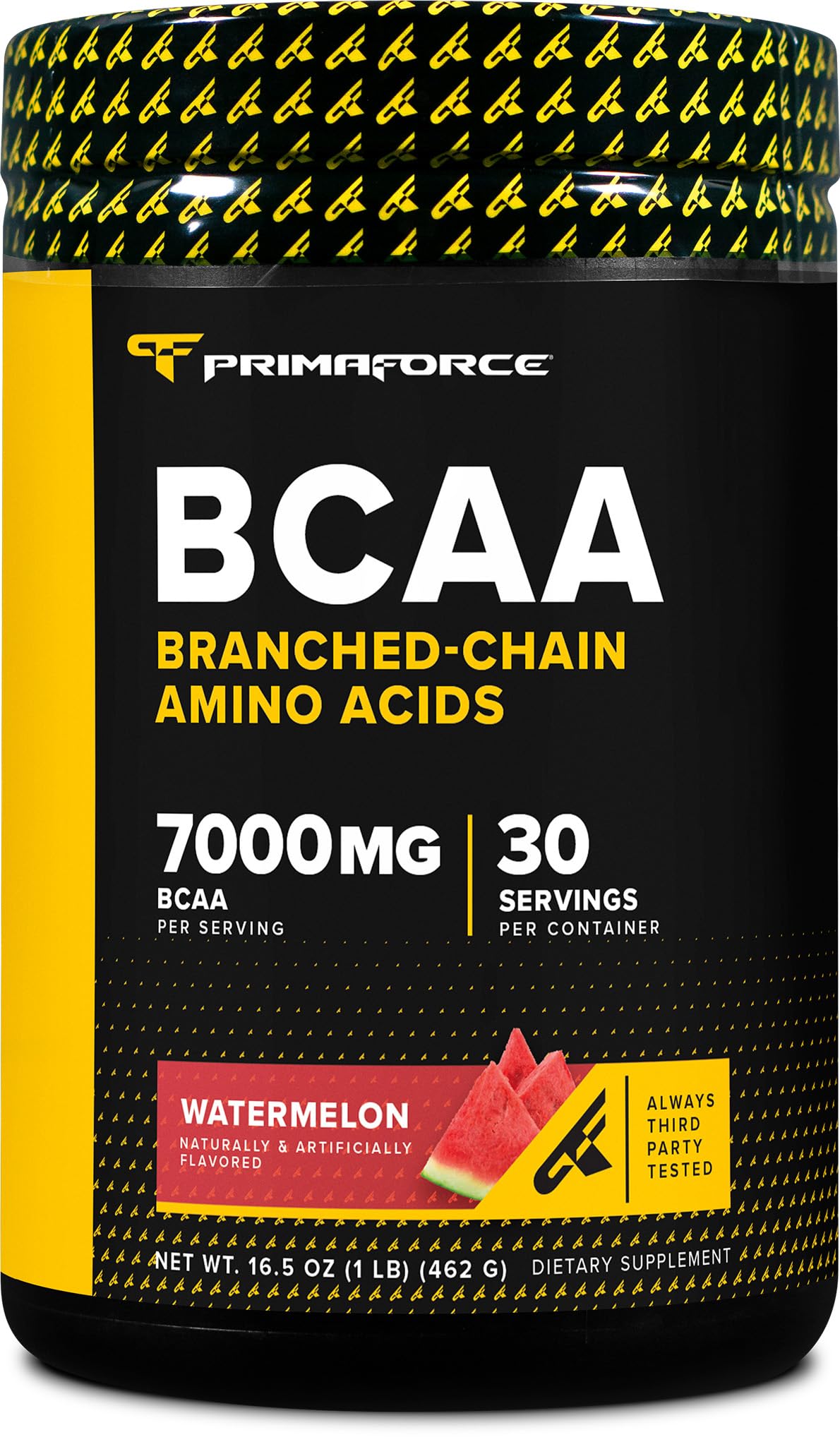 Primaforce BCAA Powder (Watermelon) - 7000MG BCAAs 2:1:1, 30 Servings
