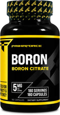 PrimaForce Boron Capsules 5mg – 180 Vegetarian Capsules | Boron Citrate